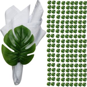 Kit 100 Porta Guardanapos Costela De Adão Verde