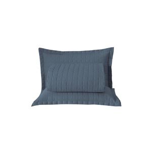 Kit Cobre Leito Matelado Copacabana 3 Peças Casal 100% Poliéster Percal 300 Fios - Azul