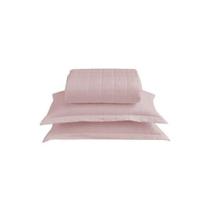 Kit Cobre Leito Matelado Dupla Face Soft 3 Peças King 100% Poliéster - Rosê