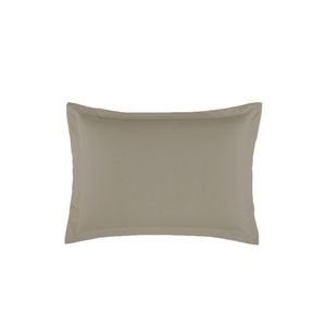 Porta Travesseiro Dia A Dia 1 Peça 70cm X 50cm 80% Algodão 20% Poliéster Percal 140 Fios - Cáqui