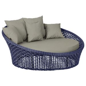 Chaise Hungria Pintura Preta Corda Náutica E8 Trama Original Azul