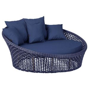 Chaise Hungria Pintura Marrom Corda Náutica E10 Trama Azul