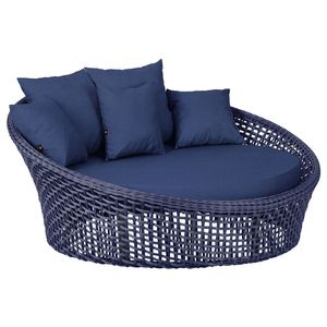 Chaise Hungria Pintura Preta Corda Náutica E10 Trama Azul