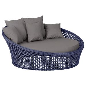 Chaise Hungria Pintura Preta Corda Náutica E11 Trama Azul