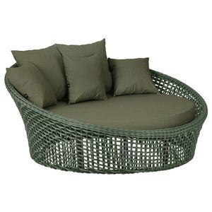 Chaise Hungria Pintura Preta Corda Náutica E13 Trama Verde