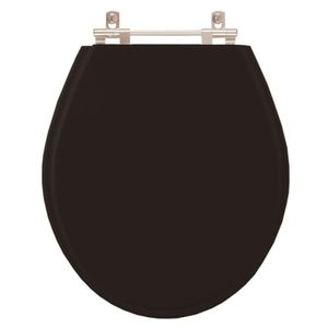 Assento Sanitário Poliester Studio ébano (preto) Para Vaso Deca