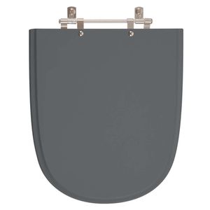 Assento Sanitário Poliester Ezedra Cinza Quartzo (cinza Escuro) Para Vaso Ideal Standard