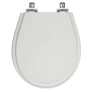 Assento Sanitário Soft Close Aries Cinza Claro Para Vaso Eternit