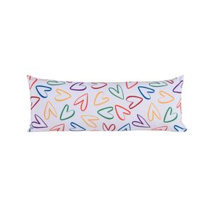 Capa Para Travesseiro Fofuxão Colorê 1 Peça 1,46m X 46cm 100% Poliéster Com Zíper - Love