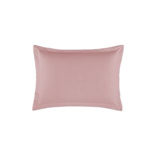 Porta Travesseiro Dia A Dia 1 Peça 70cm X 50cm 80% Algodão 20% Poliéster Percal 140 Fios - Rosê