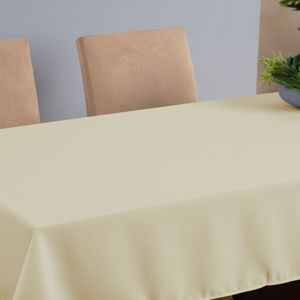 Toalha De Mesa Basic 1 Peça 3,00m X 1,40m 10 Lugares Tecido Oxford 100% Poliéster - Palha