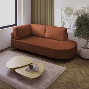 Sofá Living Orgânico 2 Lugares 165cm Norten Terracota
