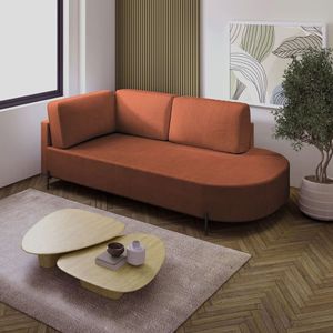 Sofá Living Orgânico 2 Lugares 165cm Norten Terracota
