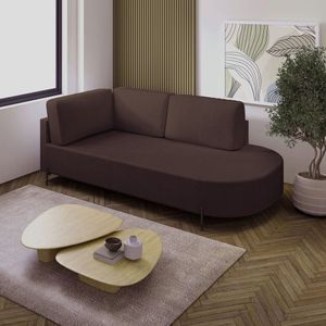 Sofá Living Orgânico 2 Lugares 165cm Norten Marrom