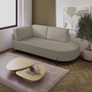 Sofá Living Orgânico 2 Lugares 165cm Norten Bege