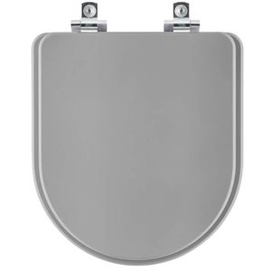 Assento Sanitário Soft Close Valentina Cinza Plus Para Vaso Hervy