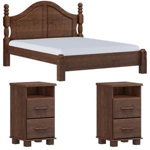 Cama Queen Classica 02 Mesas De Cabeceira Madeira Maciça Milani Store Cafe