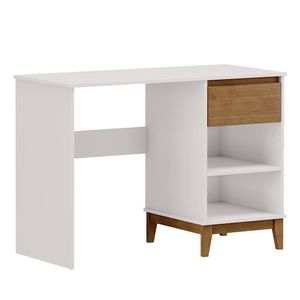 Mesa Escrivaninha 1 Gaveta Mdf 110 Cm 2806 Off White Milani Store