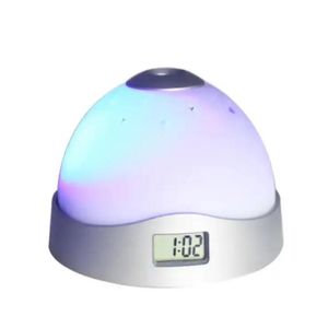 Relogio Projetor Luminaria Ceu Estrelado Despertador Infantil Abajur Luz Noturna Astronauta Galaxia Led
