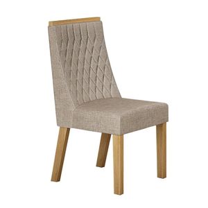 Conjunto 2 Cadeiras Para Sala De Jantar Luna Cinamomo-bege
