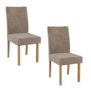 Kit 2 Cadeiras Para Sala De Jantar Elegance Mel-caramelo