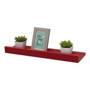 Prateleira Porta Quadro 80 X 15cm Vermelho Suporte Invisivel