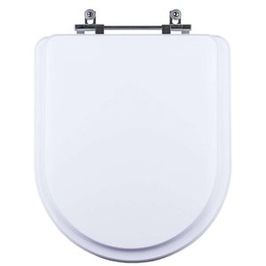 Assento Sanitário Tampa De Vaso Branco Mdf Laqueado Duna Para Bacia Deca