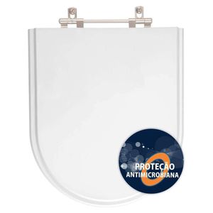 Assento Sanitario Poliester Antibacteriano Meridian Branco Para Vaso Roca