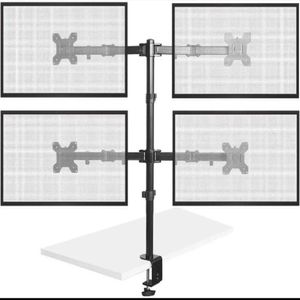 Suporte 4 Monitores Articulado Gamer Tv Braço Mesa Bancada Estudio Podcast Completo Ajustavel Universal Luxo
