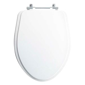 Assento Sanitário Tampa De Vaso Branco Resina Poliester Alpinia Para Bacia Fiori