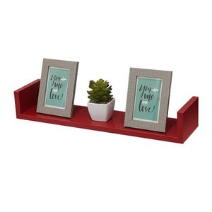 Prateleira U 70 X 25cm Vermelho Suporte Invisivel