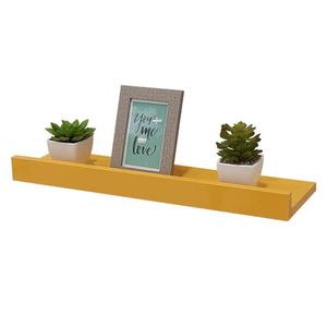 Prateleira Porta Quadros 50 X 20cm Amarelo Suporte Invisivel