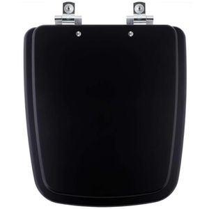 Tampa De Vaso Sanitario Com Amortecedor Boss Matte Black Preto Fosco Para Bacia Incepa