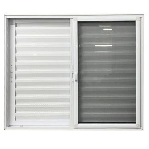 Janela De Alumínio Veneziana 3 Folhas Com Tela Mosquiteira 120x150 Branco