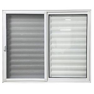 Janela De Alumínio Veneziana 3 Folhas Com Tela Mosquiteira 100x150 Branco