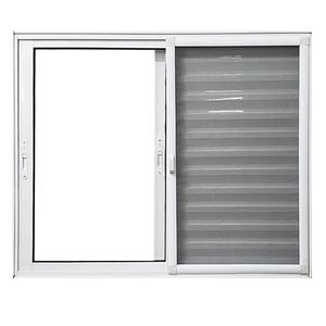 Janela De Alumínio Veneziana 3 Folhas Com Tela Mosquiteira 120x120 Branco