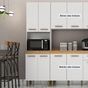 Paneleiro Com Nicho 4 Portas São Luis Branco
