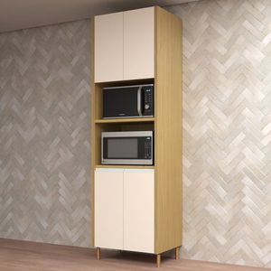 Paneleiro Para Forno/micro-ondas 4 Portas Giorgia Canary/off White