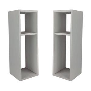 Conjunto Mesa De Cabeceira Pequena 20x20x60cm Branco Quarto Sala