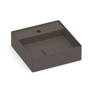 Cuba De Apoio 40cm X 40cm Com Mesa T9 Terra Roca Café