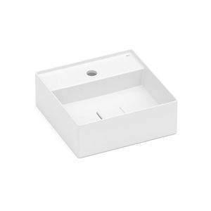 Cuba De Apoio 35x35cm Com Mesa T8 Terra Blanco Mate