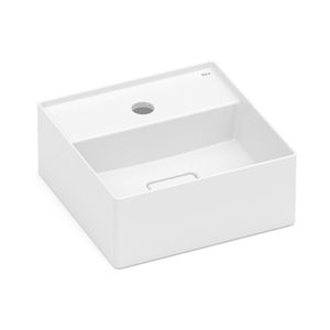 Cuba De Apoio 30x30cm Com Mesa T7 Terra Blanco Mate
