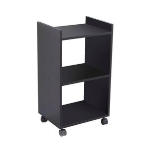 Nicho Organizador Móvel Multiuso Preto Para Lavanderia Com Rodízio 40cm