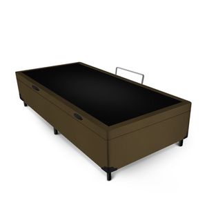Box Baú Max Ultra Blindado Suede Marrom Solterio Americano 96x203x42cm