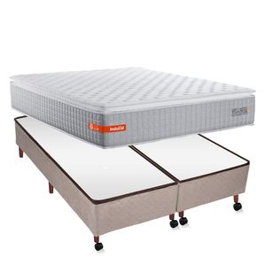 Conjunto Inducol Wellness Latex Box Castor Revolution Híbrido King Size 193x203x76cm