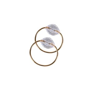 Kit Anel Para Guardanapos Cristalino 4cm X 3cm Argola - Dourada