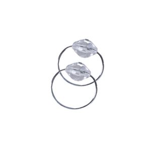 Kit Anel Para Guardanapos Cristalino 4cm X 3cm Argola - Prata