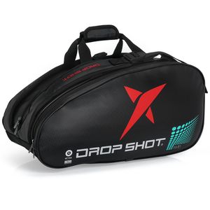 Raqueteira Drop Shot Ambition 22 Beach Padel Preta Vermelha