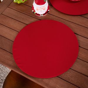 Capa Para Sousplat Basic Liso 35cm Diâmetro Tecido Oxford 100% Poliéster - Vermelho