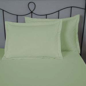 Porta Travesseiro Dia A Dia 1 Peça 70cm X 50cm 80% Algodão - 20% Poliéster Percal 140 Fios - Verde